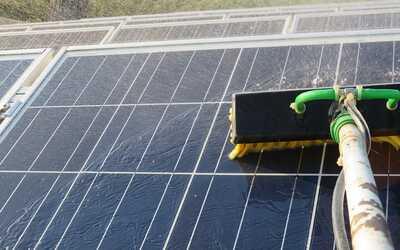 Cleaning Solar Panel