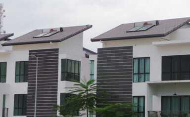 Houses with solar panel