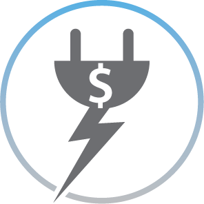 electricity cost saving icon
